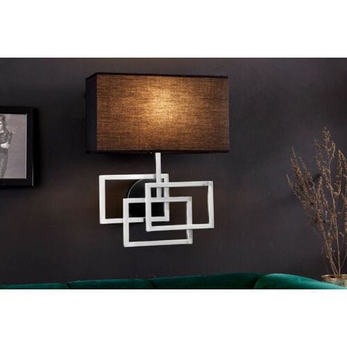 Wandlamp zwart zilver