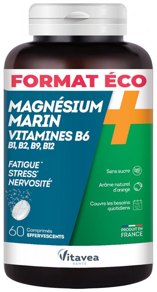 Vitavea Magnesium + Vitaminen B1 B2 B6 B9 B12 60 Bruistabletten