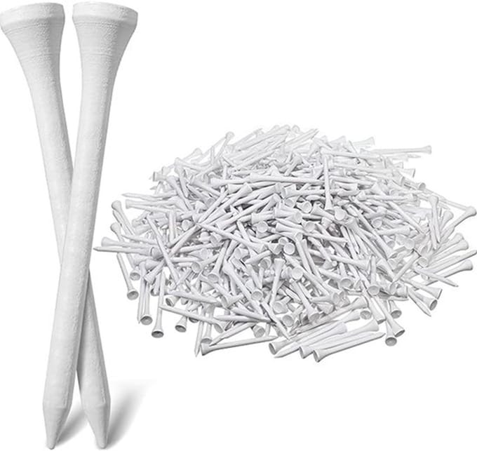 Witte golftees - Houten tees - Wintergolftees - 50 stuks