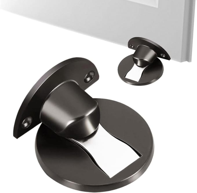 Deurklem - Deurvanger Deurstopper - Deur Open Houden - Magnetische Bevestiging - 7 x 7 x 7 cm - Grijs