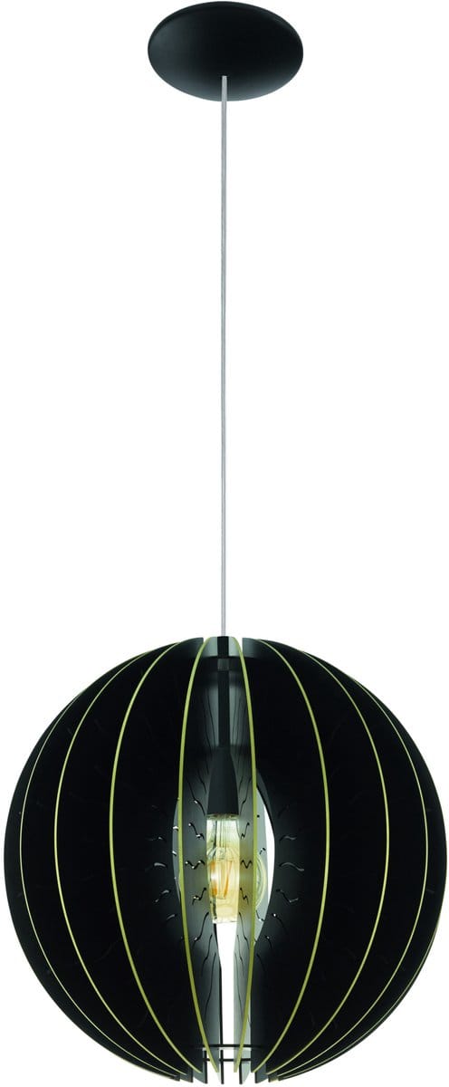 EGLO Fabessa Hanglamp - E27 - Staal|Hout - Zwart|Goud