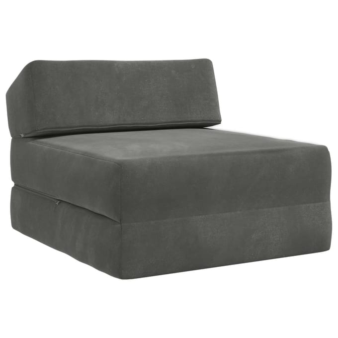 vidaXL - Vouwbare - Sofa - Bed - Donkergrijs - 60 - x - 70 - x - 41 - cm - Stof