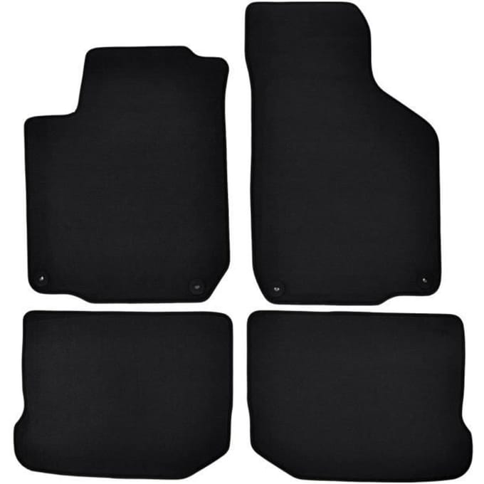 Tapis de sol - VW - Golf 4 - Noir - 4 pièces - Antidérapant et imperméable