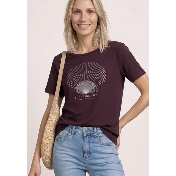 Shirt met ronde hals en foliedetails
