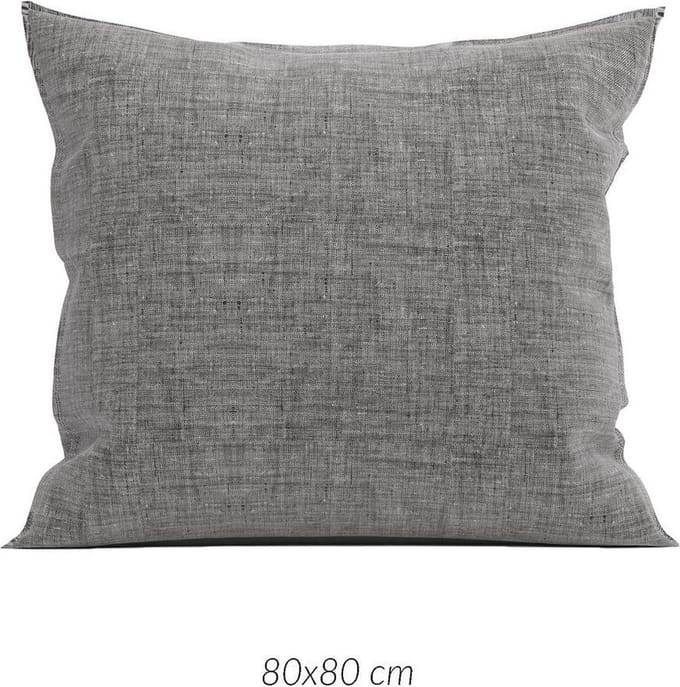 Zohome Lino Kussensloop - Antraciet - 80x80cm - Antraciet