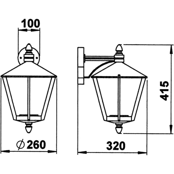 Albert Leuchten Stijlvolle buitenwandlamp 665 B
