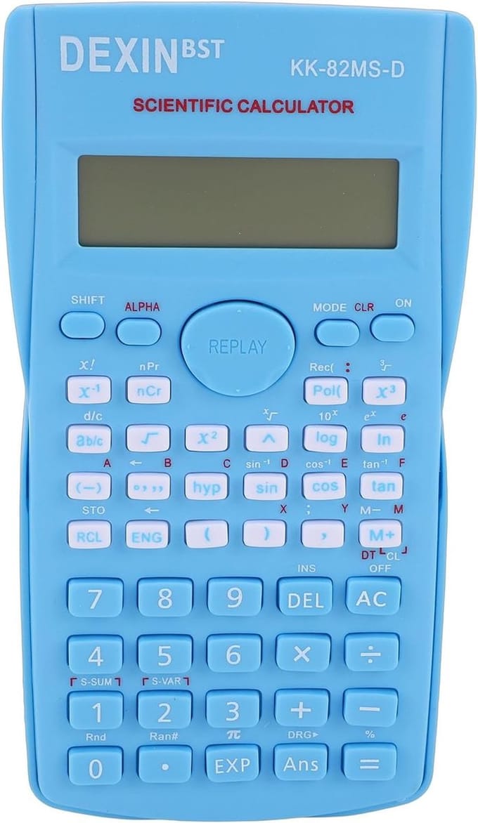Wetenschappelijke Rekenmachine - 240 Functies Calculator - Studie en Examens - Verschuifbare Harde Cover - 12-bits Display