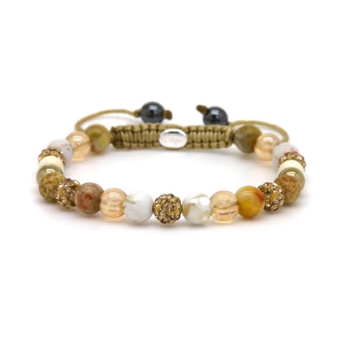 Karma Armband Spiral Mindy XS Gold Crystal