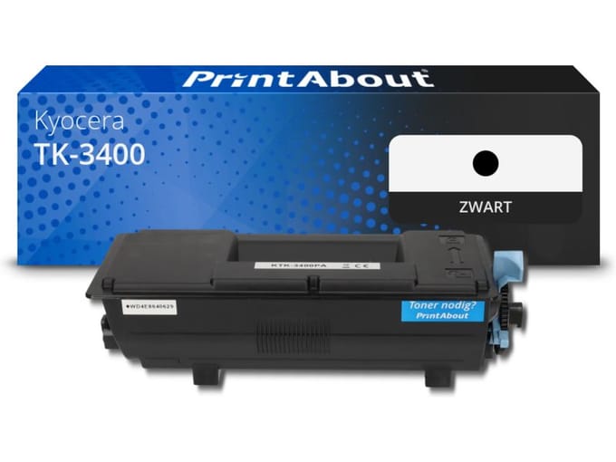 PrintAbout huismerk Toner TK-3400 Zwart Geschikt voor Kyocera