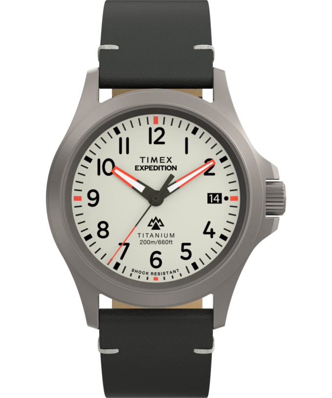 Timex Expedition North Field Post TW2W78200 Horloge - Leer - Zwart - Ø 38 mm