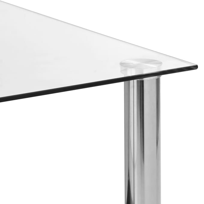 vidaXL - Bijzettafel - 45x50x45 - cm - gehard - glas - transparant