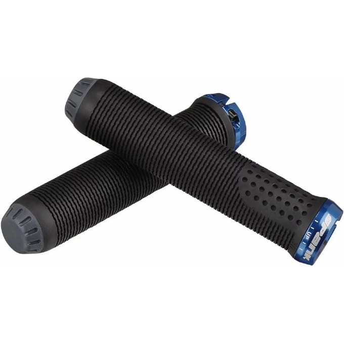 Spank Spike 30 Lock-On Handvaten, zwart/blauw