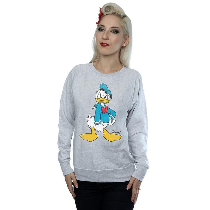 Disney Dames/Dames Boos Donald Duck Heather Sweatshirt (Heide Grijs)