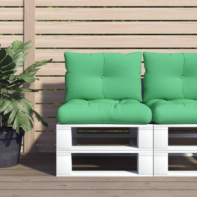 vidaXL - Palletkussens - 2 - st - stof - groen