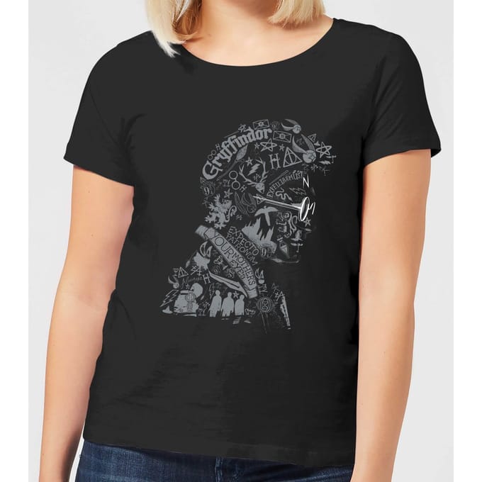 Harry Potter Harry Potter Head dames t-shirt - Zwart - M