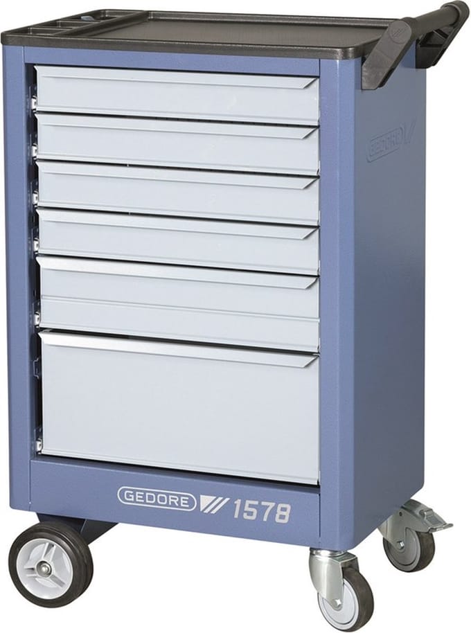Gedore 1578 Gereedschapswagen met 6 laden - leeg