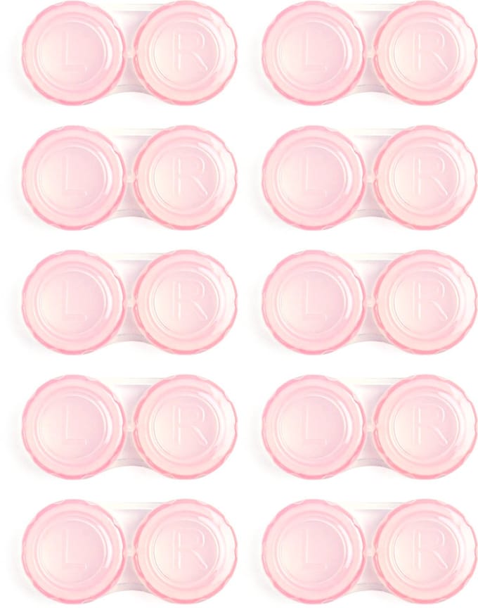 Lenzen Set met 10 Lenzendoosjes - Geschikt Voor Zachte Lenzen - Roze