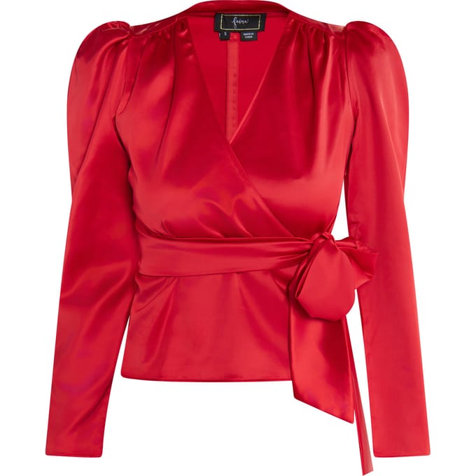 Faina Wikkel blouse Dames rood