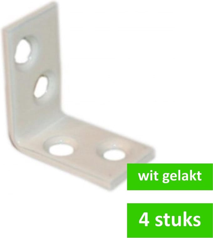TQ4U stoelhoek | 30 x 30 mm | 15 mm breed | wit | 4 STUKS