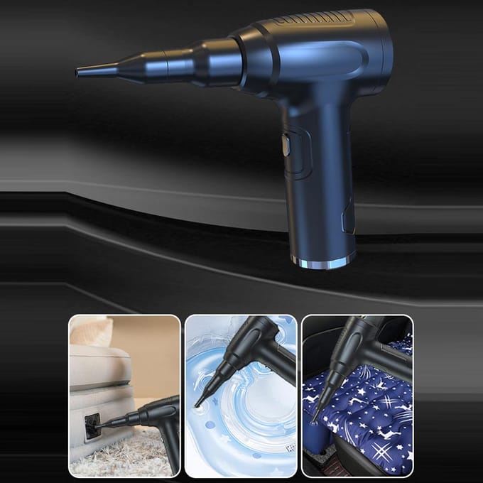 Auto draadloze stofzuiger 2 in 1 multifunctionele luchtblazer Handheld Dust Buster Inflatorpomp white