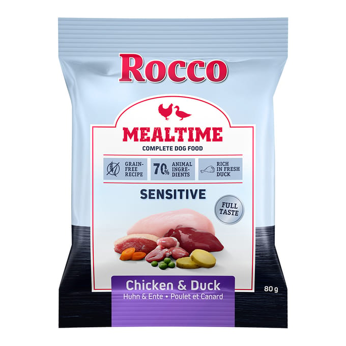 80 g Rocco Mealtime Sensitive - Kip & Eend