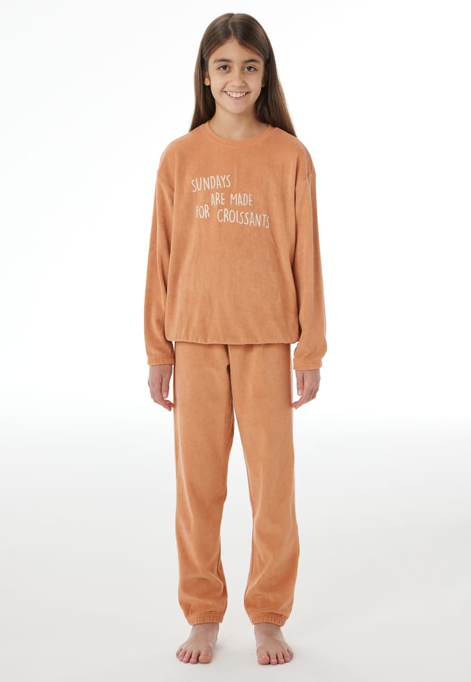 Lange pyjama van frottee met manchetten, Ratan - Nightwear 152