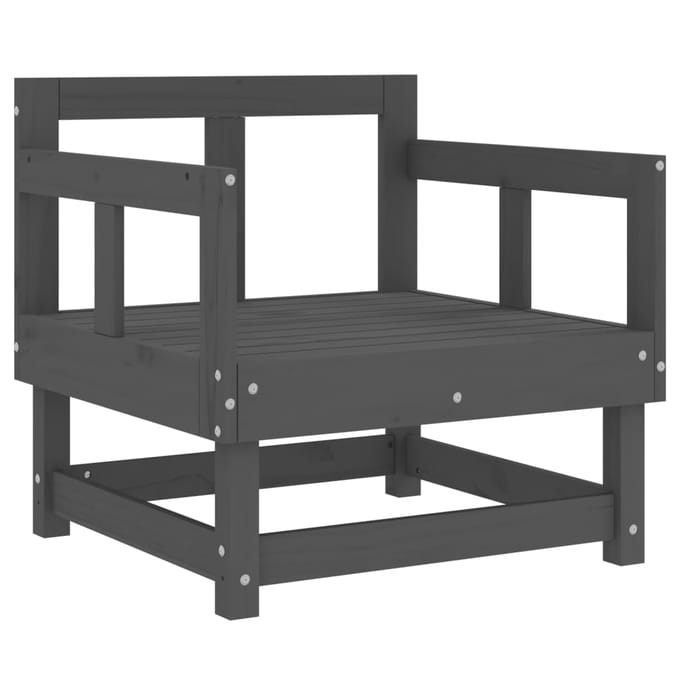 vidaXL - Tuinstoelen - 2 - st - massief - grenenhout - grijs
