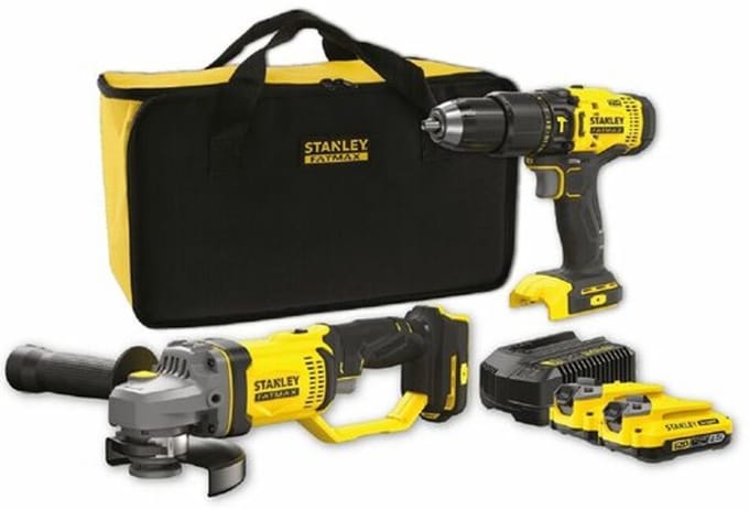Stanley Fatmax V20 SFMCK471D2 - Draadloze Combinatieset - Klopboormachine - Haakse Slijper