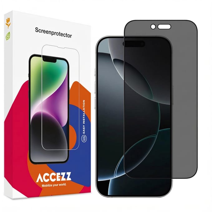 Accezz Screen Protector - Geschikt voor Apple iPhone 17 Air - Gehard Glas Privacy Screenprotector