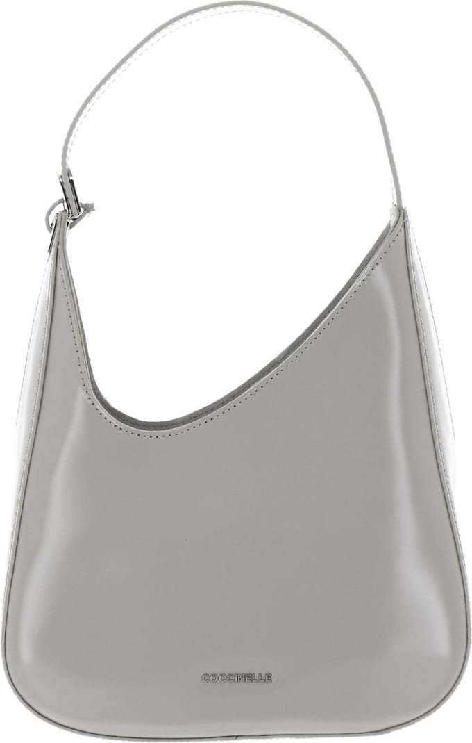COCCINELLE Leren Schoudertas Zelda Shiny Cal Shoulder Bag Gelso Beige