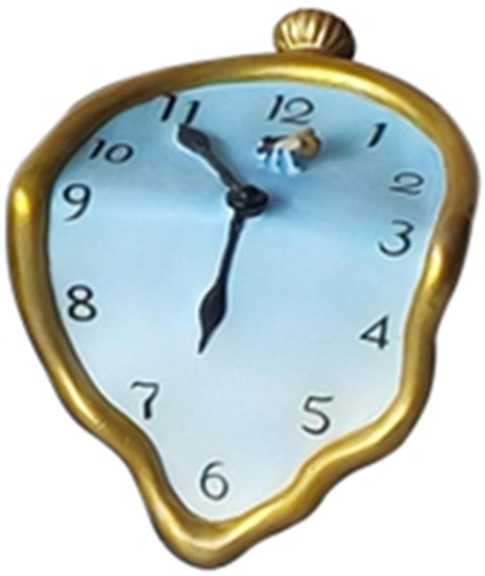 Beeldje dali - De klok - Salvador Dali beeldje - 8 cm