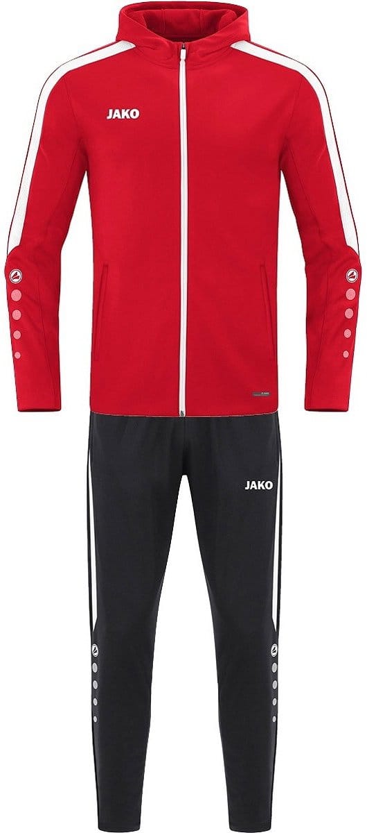 Jako Power Polyesterpak Met Kap Kinderen - Rood | Maat: 140
