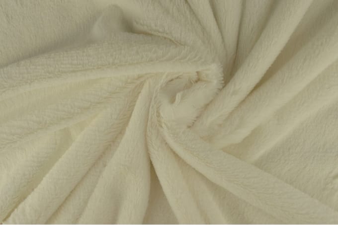 1 meter zachte bont stof - Wit - 155cm breed