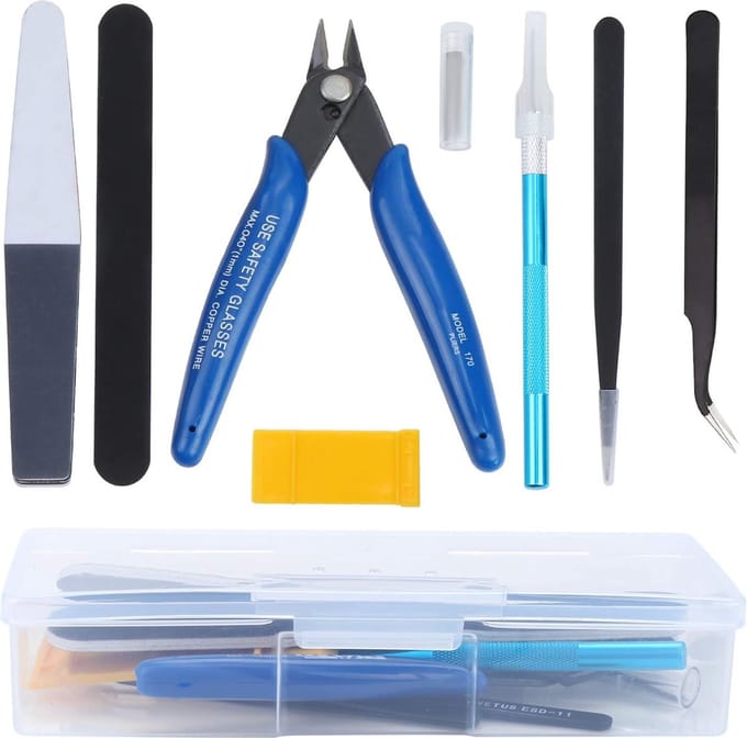Universal modelbouw gereedschapsset - 9 stuks - voor hobby en reparatie