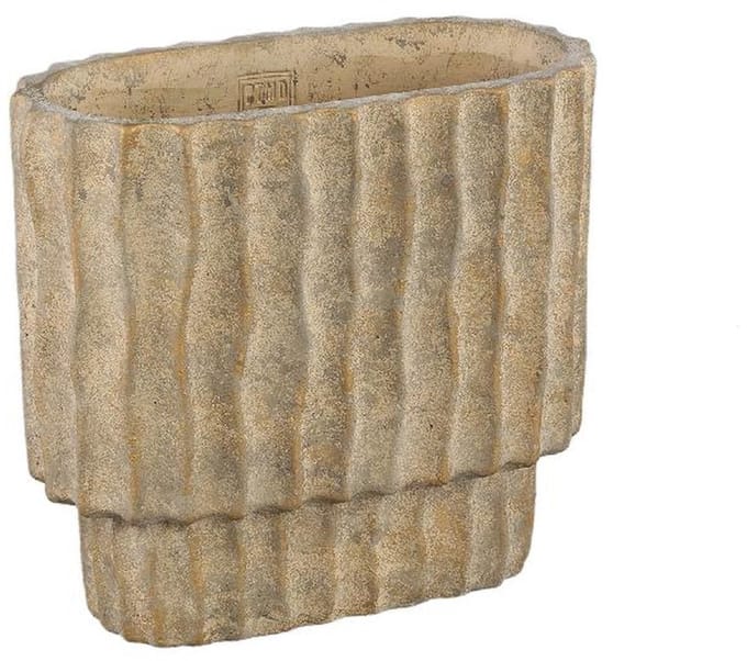 PTMD Bloempot Mitty - 30x15x28 cm - Cement - Bruin