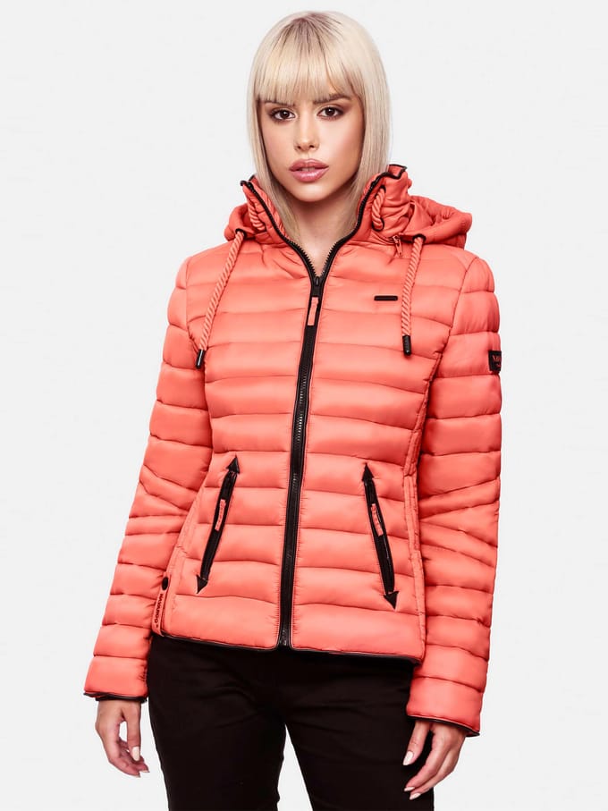Navahoo Dames Gewatteerde Jas Lulana – Licht, Trendy & Afneembare Capuchon