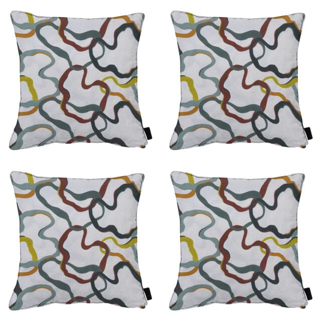 Madison - Sierkussen Blaze - Multikleur - 50x50x10cm - Set van 4