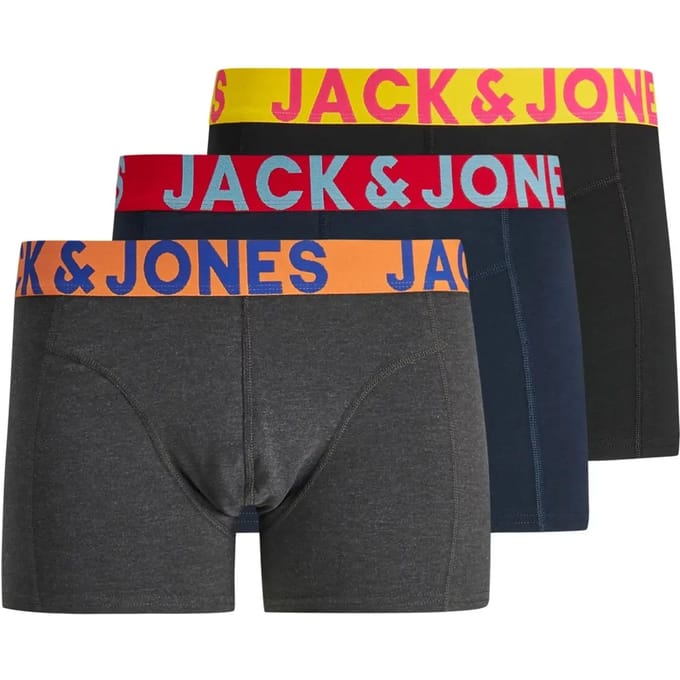 JACK & JONES- JACCRAZY SOLID TRUNKS 3 PACK NOOS - Heren - Trunks