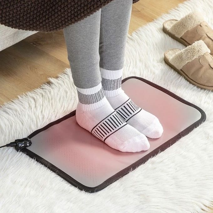 Verwarmend Elektrisch Tapijt INNOVAGOODS - Hematiet - 2 Temperatuurstanden - Antislipbasis - 50W grijs