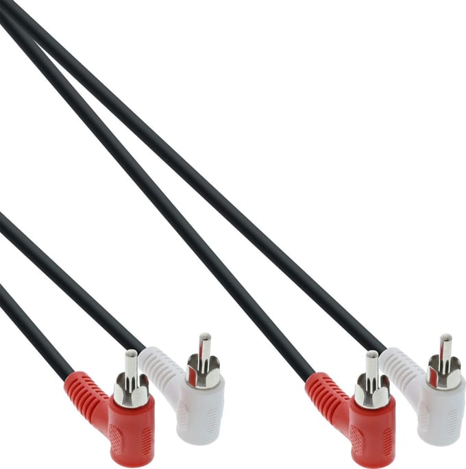 Tulp stereo audio kabel - haaks - 1,2 meter