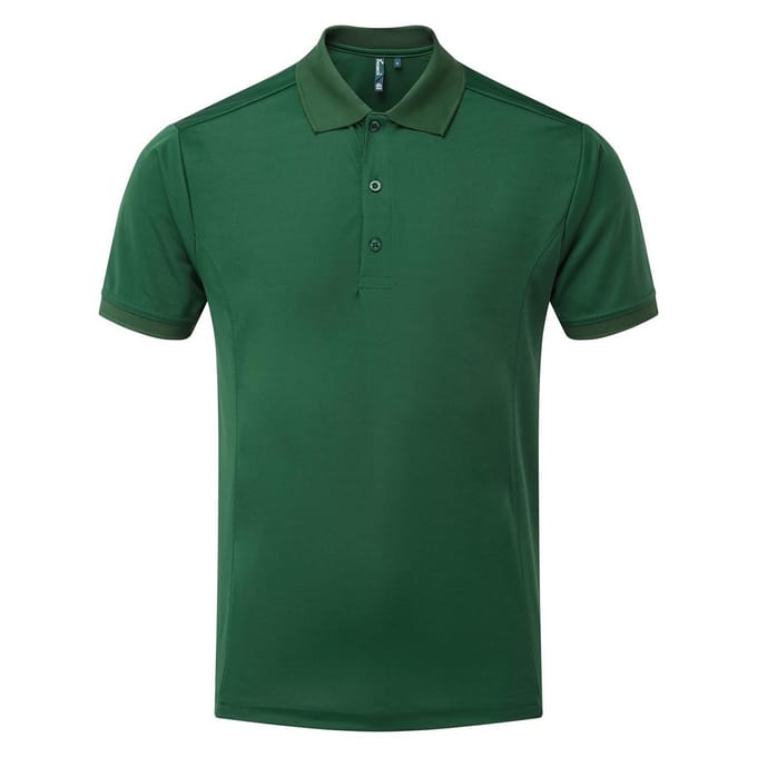 Premier Heren Coolchecker Poloshirt (Fles groen)