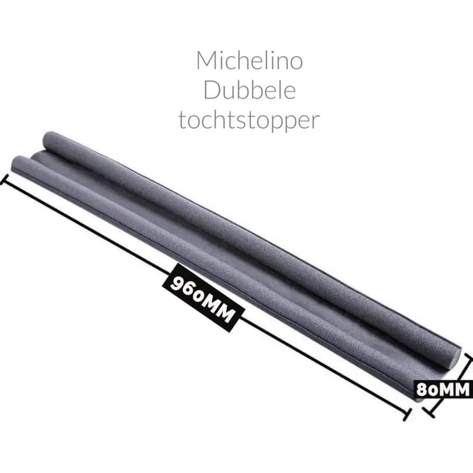 Michelino dubbele tochtstoppers - 960mm - tochtstrip deur