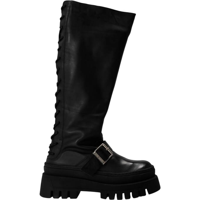 Steve Madden Dames Chez Leren Kniehoge Boots (Zwart)
