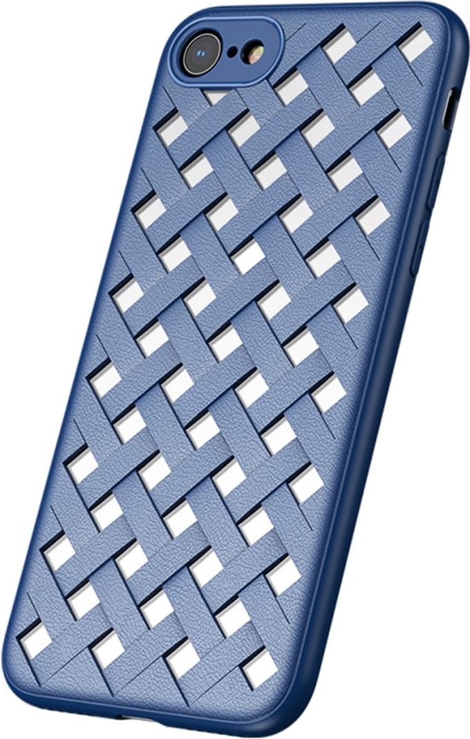 Baseus Geweven TPU Hoesje geschikt voor iPhone 7 8 SE 2020 SE 2022 - Blauw