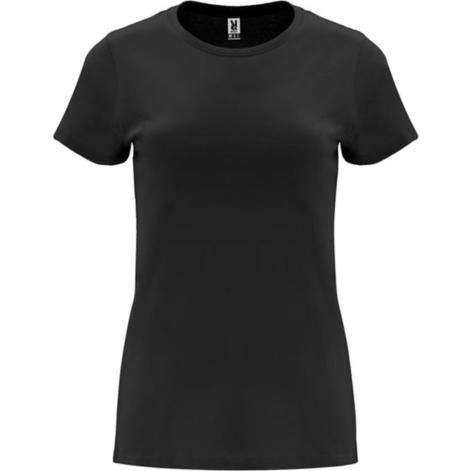 Roly Dames/Dames Capri T-Shirt (Zwart)