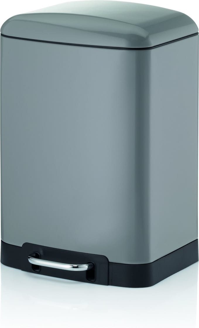 Afvalemmer RVS Grijs, 12 L - Kela | Davino