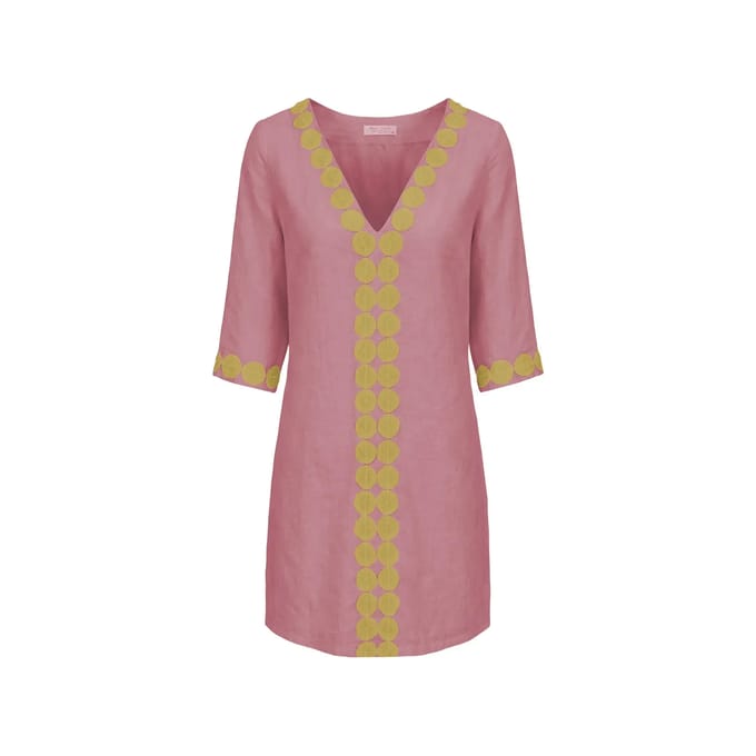Korte linnen jurk voor vrouwen Haris Cotton