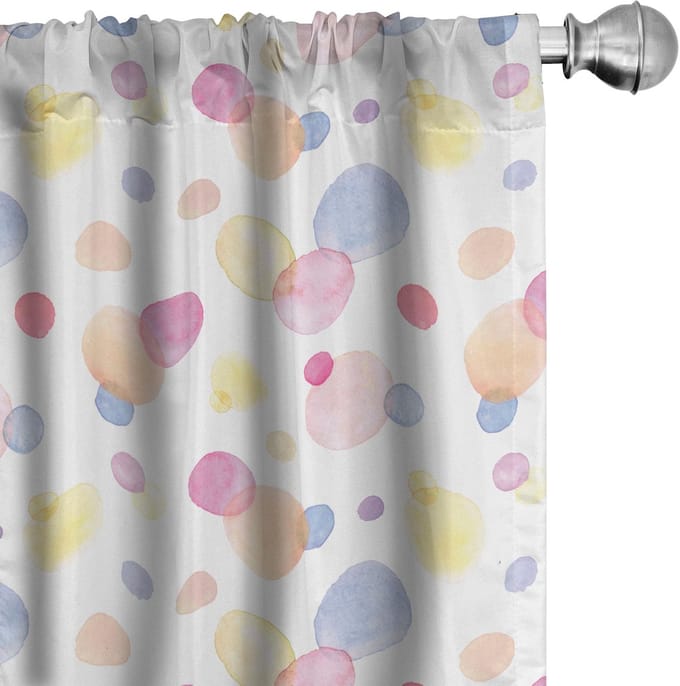 ABAKUHAUS Pastel Gordijnen – 2x75x245 cm – Microvezel – Halfschaduw