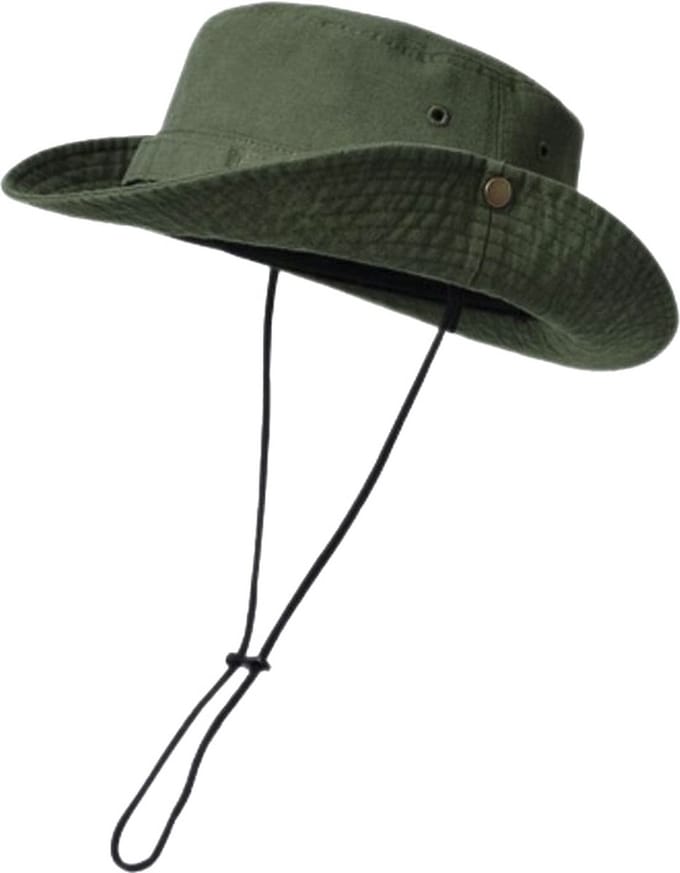 Safari Hoed Denim - Zonnehoed - Dames Heren - Maat 56/58 - Groen