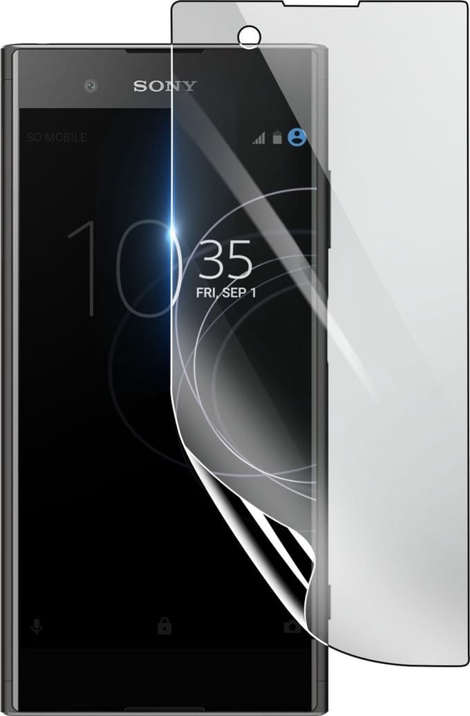 3mk, Geschikt voor Sony Xperia XA1 Plus, Schokbestendige Hydrogel Screenprotector, Transparant